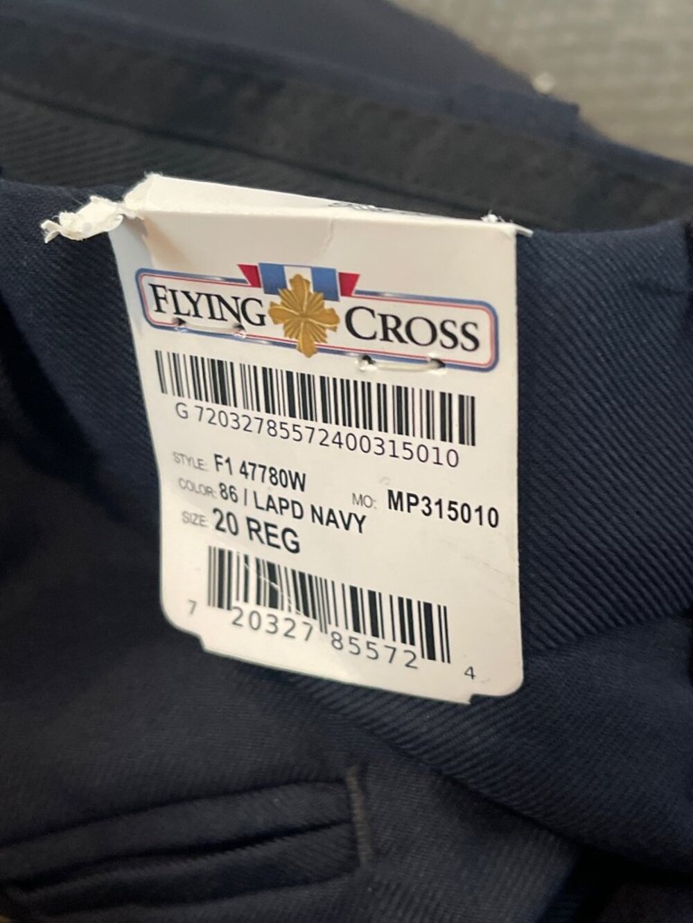 NWT Flying Cross Justice Poly/Wool Pants Womens 20 Unhemmed LAPD Navy 47780W - Picture 3 of 5